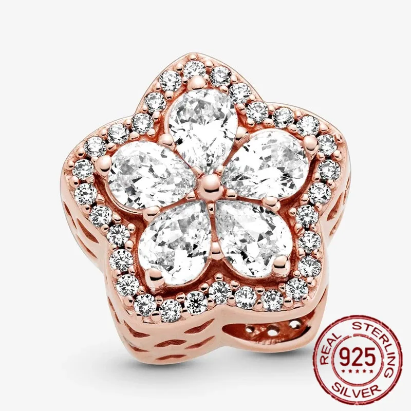 925 Sterling Sparkling Snowflake Star Pav The new Shiny fit Pandora Charm Silver 925 Bead Bangle with stylish DIY jewelry
925 Sterling Sparkling Snowflake Star Pav The new Shiny fit Pandora Charm Silver 925 Bead Bangle with stylish DIY jewelry