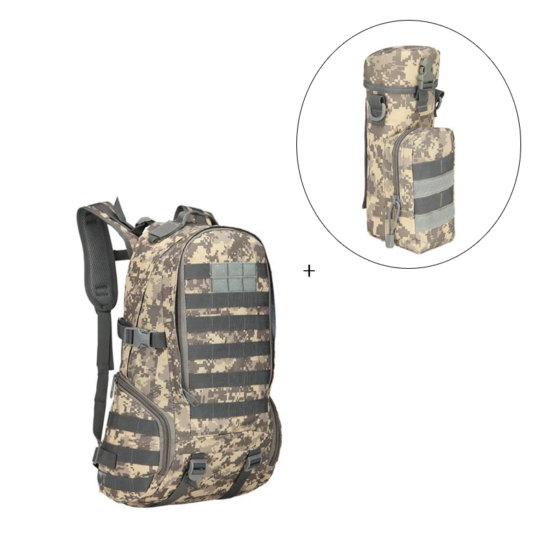 Waterproof Tactical Camouflage Backpack Kit Hunting Military Nylon Rucksacks with Water Bottle Case for Camping Hiking Fishing
Waterproof Tactical Camouflage Backpack Kit Hunting Military Nylon Rucksacks with Water Bottle Case for Camping Hiking Fishing