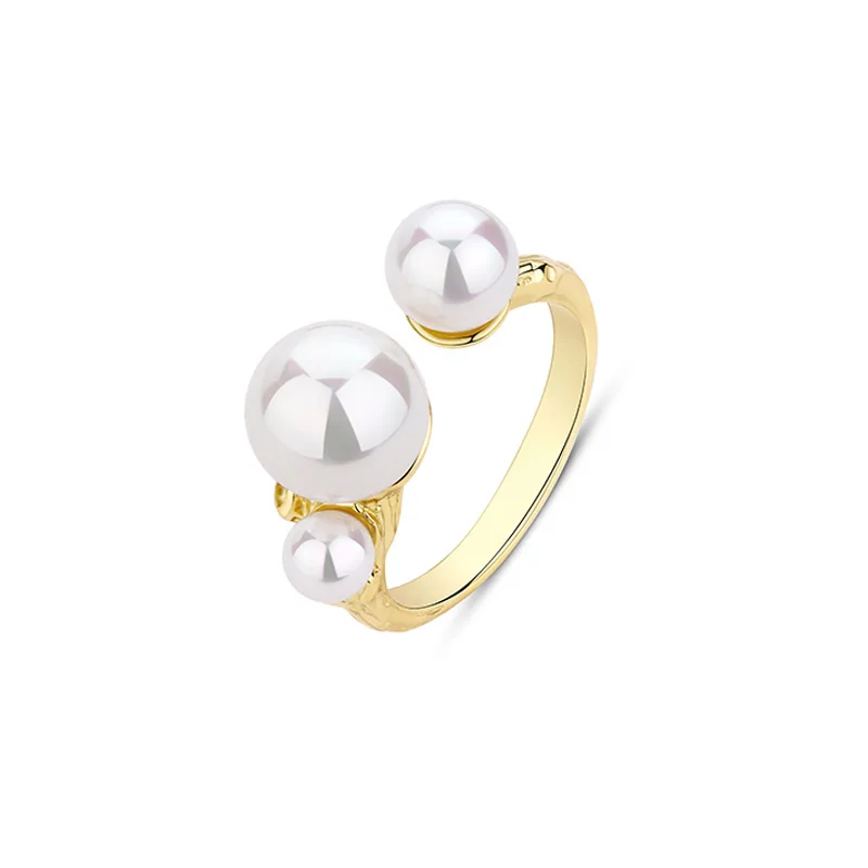 2022 Trendy Shell Pearl S925 Sterling Silver Rings Women Jewelry Gold 18k Opening Three Pearl Ring For Women
2022 Trendy Shell Pearl S925 Sterling Silver Rings Women Jewelry Gold 18k Opening Three Pearl Ring For Women