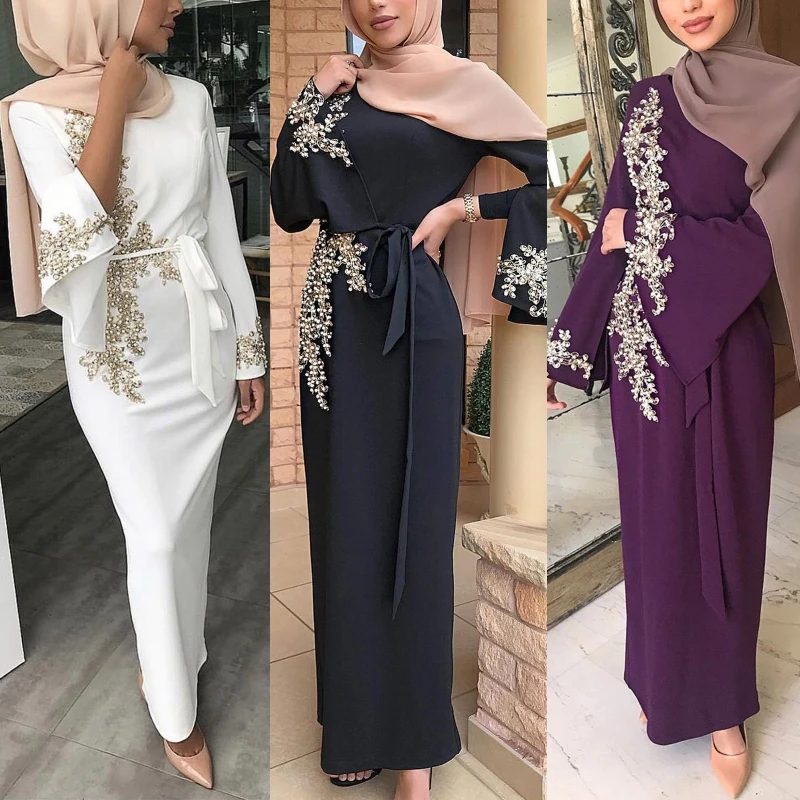 Женский мусульманский Дубай Abaya Платье макси с длинным рукавом, цветочное кружево, бисероплетение, Сращивание, Турция, хиджаб, халат, кафтан,...
Женский мусульманский Дубай Abaya Платье макси с длинным рукавом, цветочное кружево, бисероплетение, Сращивание, Турция, хиджаб, халат, кафтан,...