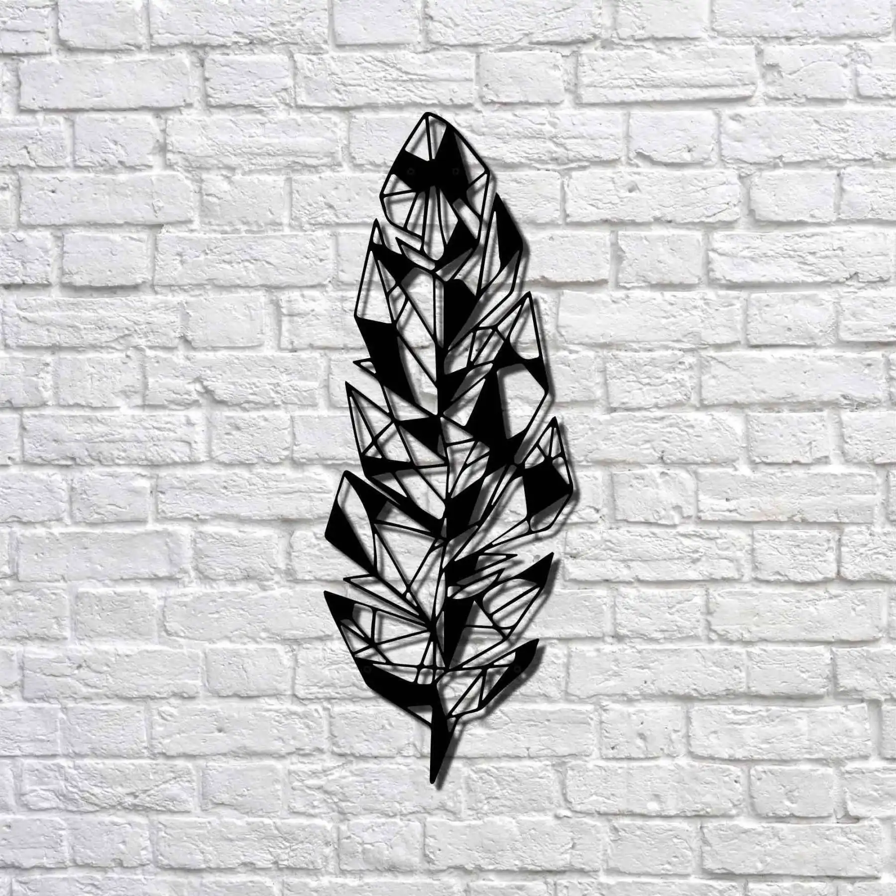 Metal Wall Art - Geometric Feather - Interior Decoration - Wall Hanging - Home Decor - Wall Sign -70x25 cm 
Metal Wall Art - Geometric Feather - Interior Decoration - Wall Hanging - Home Decor - Wall Sign -70x25 cm