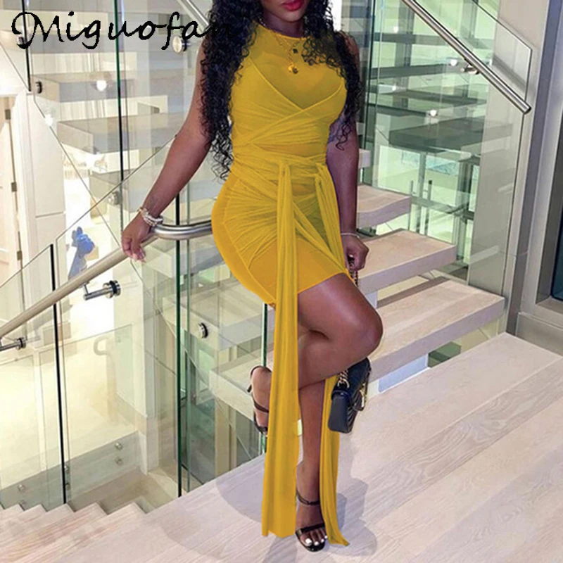 Miguofan Mesh Ribbons Mini Dresses Women Sexy Party Club Transparent White Y2K Ladies Summer Bodycon Short Dress Female 2021
Miguofan Mesh Ribbons Mini Dresses Women Sexy Party Club Transparent White Y2K Ladies Summer Bodycon Short Dress Female 2021