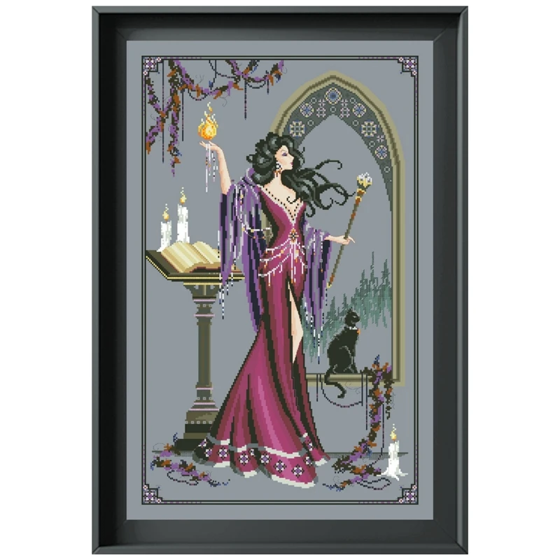 Magician cross stitch kit female fairy bead aida fabric 14ct 11ct deep gray cloth cotton thread embroidery kits DIY craft set
Magician cross stitch kit female fairy bead aida fabric 14ct 11ct deep gray cloth cotton thread embroidery kits DIY craft set