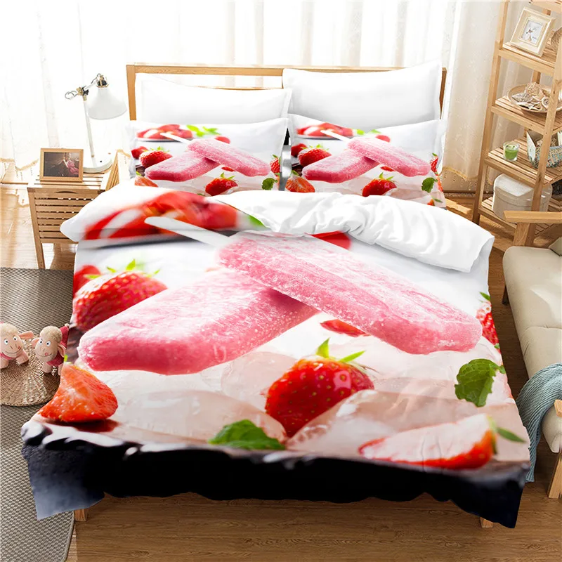 Strawberry Bedding Set Duvet Cover Set 3d Bedding Digital Printing Bed Linen Queen Size Bedding Set Fashion Design
Strawberry Bedding Set Duvet Cover Set 3d Bedding Digital Printing Bed Linen Queen Size Bedding Set Fashion Design