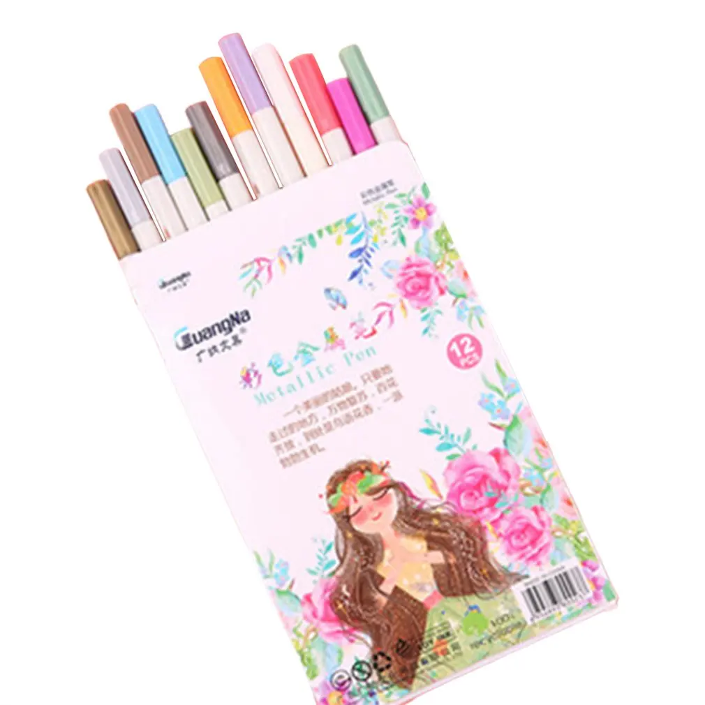 12pcs DIY Photo Album Marker Pen Signature Water Based Mug Wood Graffiti Acrylic Paint Highlighting Permanent Art Metallic Color
12pcs DIY Photo Album Marker Pen Signature Water Based Mug Wood Graffiti Acrylic Paint Highlighting Permanent Art Metallic Color