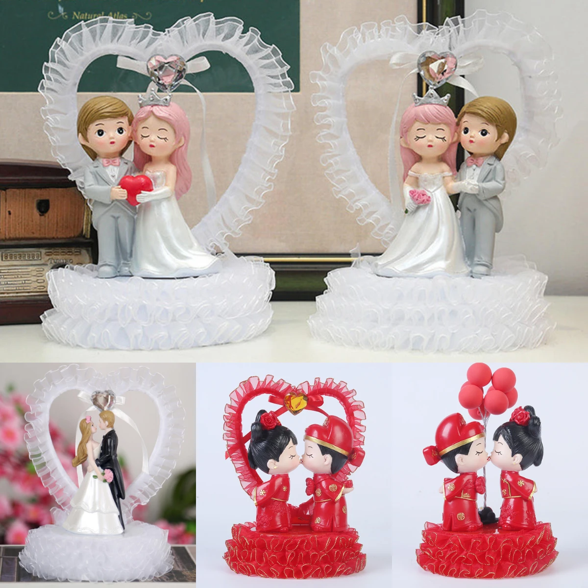 Wedding Cake Decoration Ornaments Bride And Groom Romantic Cake Topper Resin Crafts Ornaments Cake Plug-in Decorations
Wedding Cake Decoration Ornaments Bride And Groom Romantic Cake Topper Resin Crafts Ornaments Cake Plug-in Decorations