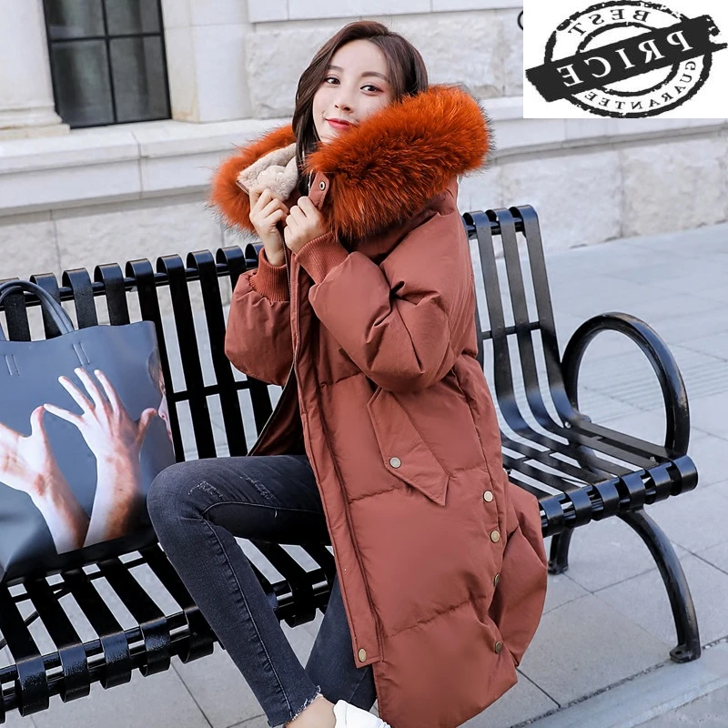 Female Winter Coat Long Warm Duck Down Jacket Women Raccoon Fur Hooded Clothes 2021 Thick Down Coat Overcoat Hiver LW1a26
Female Winter Coat Long Warm Duck Down Jacket Women Raccoon Fur Hooded Clothes 2021 Thick Down Coat Overcoat Hiver LW1a26