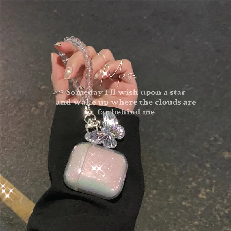 Korea Cute Glitter Butterfly Hand Strap Case For Airpods 2 1 For Apple Airpods pro Wireless Earphone Chaging Box Soft TPU Cover
Korea Cute Glitter Butterfly Hand Strap Case For Airpods 2 1 For Apple Airpods pro Wireless Earphone Chaging Box Soft TPU Cover