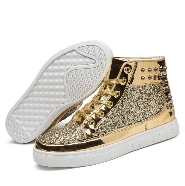 2020 Women High Top Sneakers Sequins Rivet Glitter High-Cut Round Toe Lace-Up Shoes Outdoor Skateboard Shiny Flat Sneakers
2020 Women High Top Sneakers Sequins Rivet Glitter High-Cut Round Toe Lace-Up Shoes Outdoor Skateboard Shiny Flat Sneakers