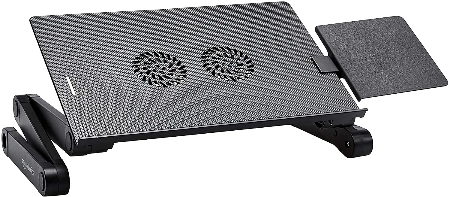 Портативная регулируемая алюминиевая подставка для ноутбука с вентиляторами для процессора, Черная
Портативная регулируемая алюминиевая подставка для ноутбука с вентиляторами для процессора, Черная