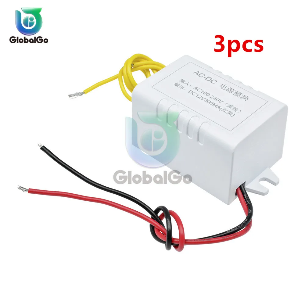3pcs/Lot AC-DC 300mA Power Transformer Module AC 110-220V to DC 12V Power Supply Converter Adapter Switch For Diy Car Home
3pcs/Lot AC-DC 300mA Power Transformer Module AC 110-220V to DC 12V Power Supply Converter Adapter Switch For Diy Car Home