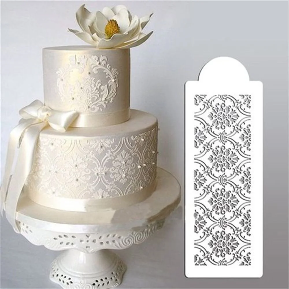 Cake Decorating Tool Damask Lace Border Cake Side Cupcake Stencil Sugar Craft Decoration Mould Baking Tool Kitchen Accessories
Cake Decorating Tool Damask Lace Border Cake Side Cupcake Stencil Sugar Craft Decoration Mould Baking Tool Kitchen Accessories