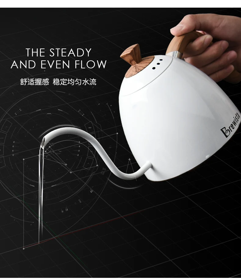Brewista Artisan 700ml Gooseneck 304 stainless steel Stovetop Water Kettle pour-over Espresso Coffee Maker
Brewista Artisan 700ml Gooseneck 304 stainless steel Stovetop Water Kettle pour-over Espresso Coffee Maker