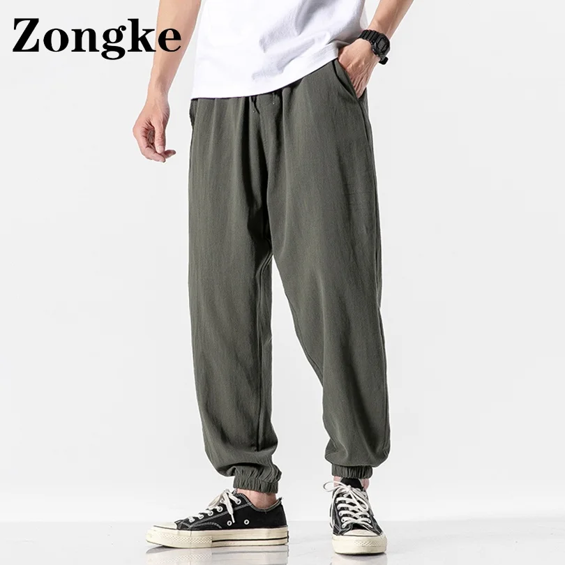 Брюки Zongke мужские до щиколотки, повседневная одежда, модные уличные спортивные штаны, брюки в стиле Харадзюку, 5XL, на осень, 2021 
Брюки Zongke мужские до щиколотки, повседневная одежда, модные уличные спортивные штаны, брюки в стиле Харадзюку, 5XL, на осень, 2021