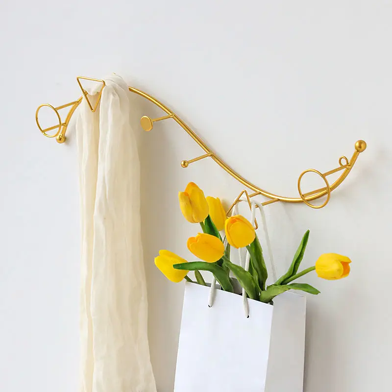 Nordic light luxury wrought iron hook key hanger entrance creative porch wall storage shelf hanger decoration
Nordic light luxury wrought iron hook key hanger entrance creative porch wall storage shelf hanger decoration