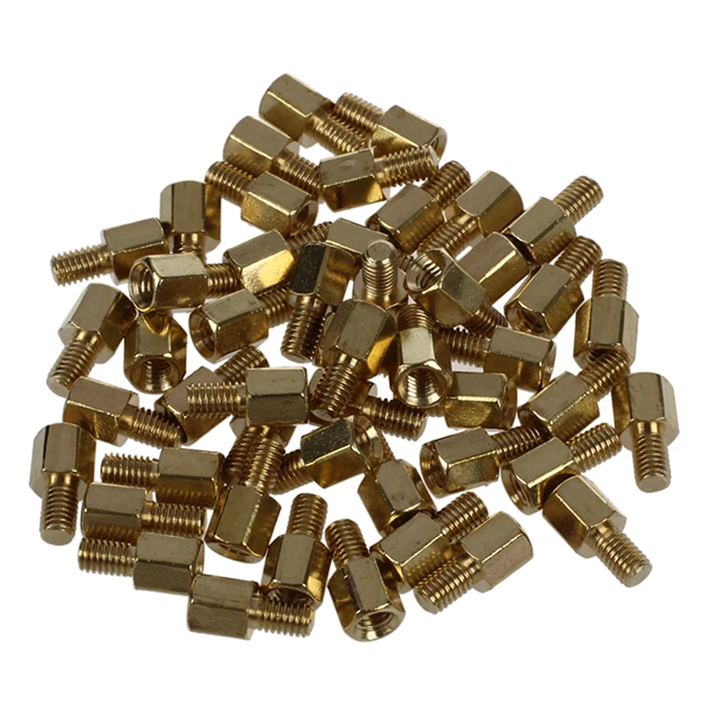 50 Pcs Brass Screw PCB Standoffs Hexagonal Spacers M3 Male x M3 Female 5mm 
50 Pcs Brass Screw PCB Standoffs Hexagonal Spacers M3 Male x M3 Female 5mm