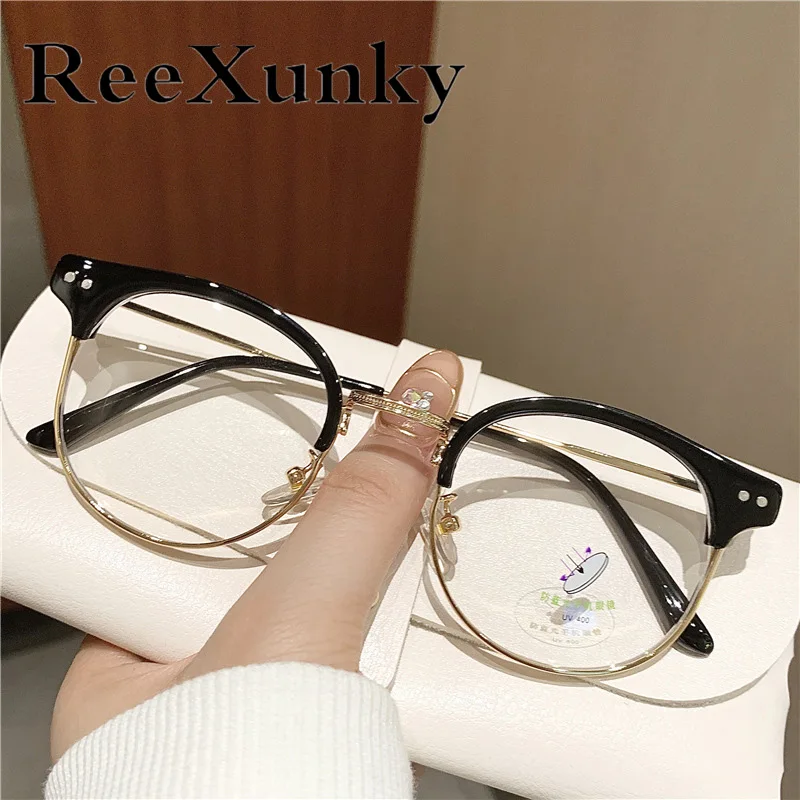 

Unisex Anti Blue Rays Computer Glasses Women Vintage Metal Round Frame Gaming Eyewear Men Anti Eyestrain Light Blocking Eyeglass