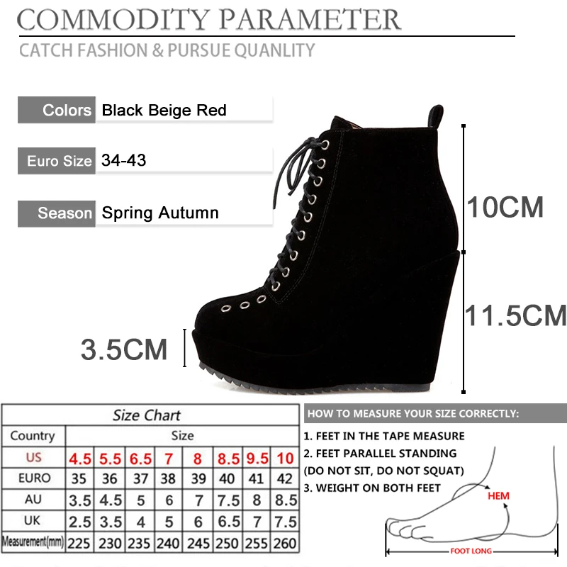 BYQDY 2021 Autumn Winter Wedge High Heels Flock Boots For Girls Short Winter Shoes Lace Up Platform Woman Footwear Plus 41-43
BYQDY 2021 Autumn Winter Wedge High Heels Flock Boots For Girls Short Winter Shoes Lace Up Platform Woman Footwear Plus 41-43