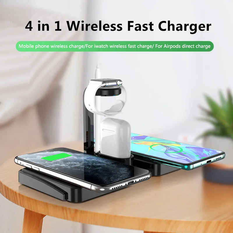 4 in 1 Wireless Charger For iPhone X 8 plus 11 pro Max Fast Wireless Charging Dock Station for Airpods Pro Apple Watch 5 4 3
4 in 1 Wireless Charger For iPhone X 8 plus 11 pro Max Fast Wireless Charging Dock Station for Airpods Pro Apple Watch 5 4 3