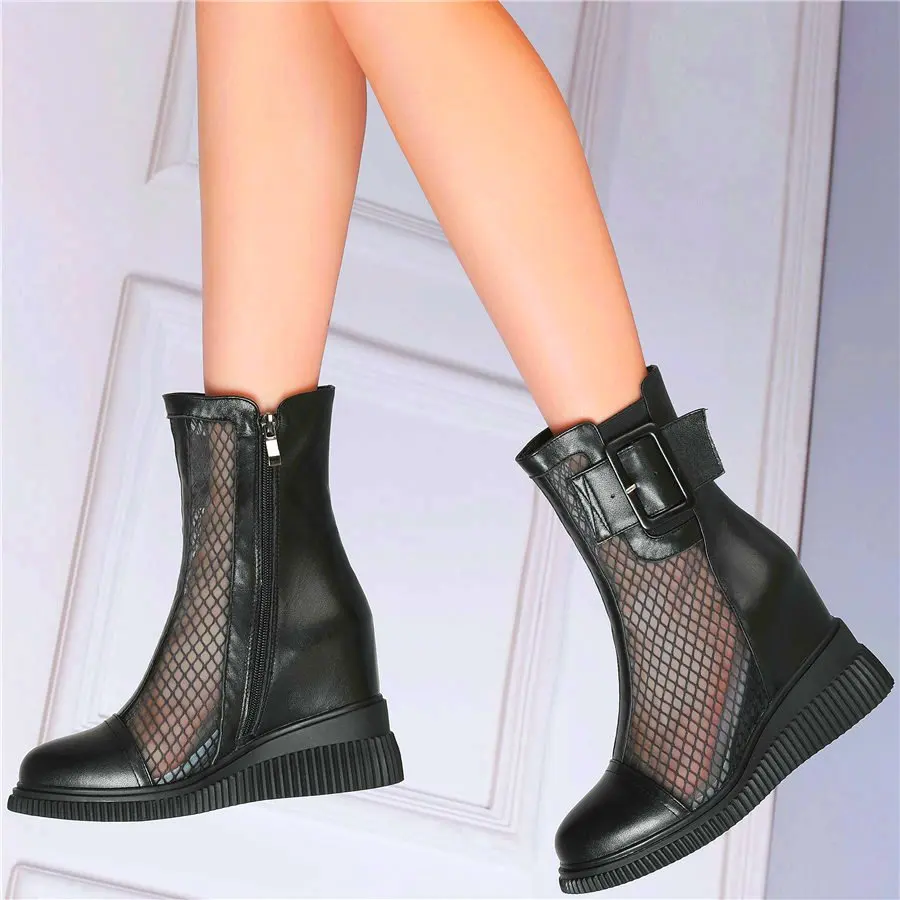 Summer Sandals Women's Genuine Leather Round Toe Ankle Boots Hidden Wedge High Heel Oxfords Party Pumps Military Motorcycle Boot
Summer Sandals Women's Genuine Leather Round Toe Ankle Boots Hidden Wedge High Heel Oxfords Party Pumps Military Motorcycle Boot