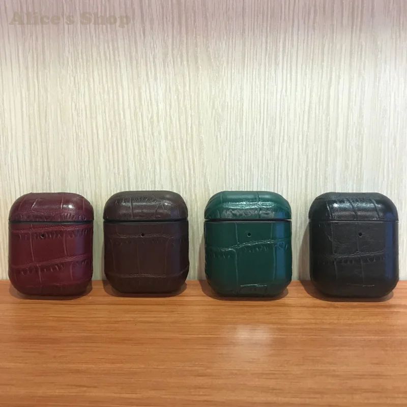 Чехол-накладка для Apple Airpods, из натуральной кожи, с крокодиловым узором, противоударный, для Apple гарнитура для AirPods
Чехол-накладка для Apple Airpods, из натуральной кожи, с крокодиловым узором, противоударный, для Apple гарнитура для AirPods