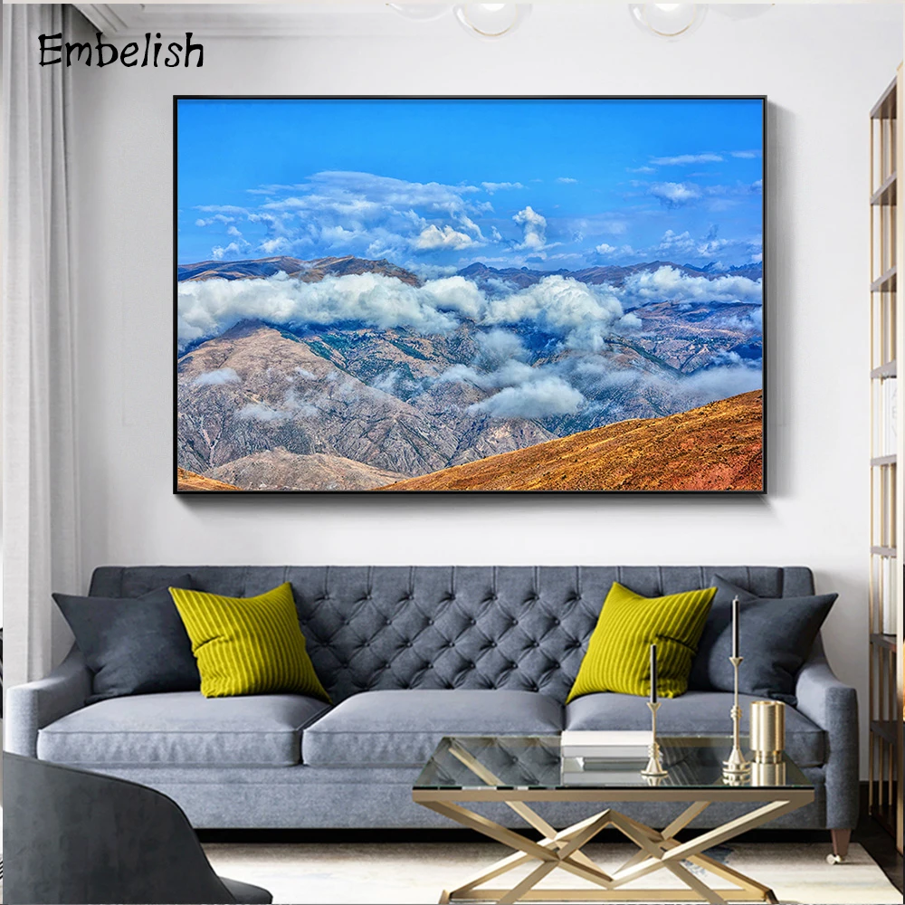 Embelish 1 Pieces Mountain And Clouds Landscape Modern Home Decor Wall Pictures For Living Room HD Print Canvas Bedroom Painting 
Embelish 1 Pieces Mountain And Clouds Landscape Modern Home Decor Wall Pictures For Living Room HD Print Canvas Bedroom Painting