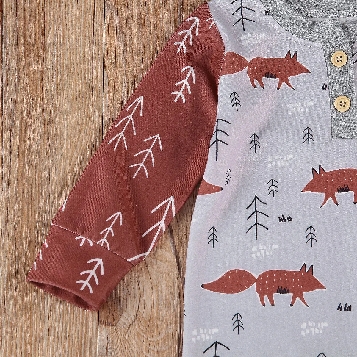 2020 Cute 0-24M Baby Romper and Hat Cartoon Animal Trees Print Round Neck Long Sleeve Jumpsuit+Cap 2pcs for Kids Girls Boys Gray
2020 Cute 0-24M Baby Romper and Hat Cartoon Animal Trees Print Round Neck Long Sleeve Jumpsuit+Cap 2pcs for Kids Girls Boys Gray