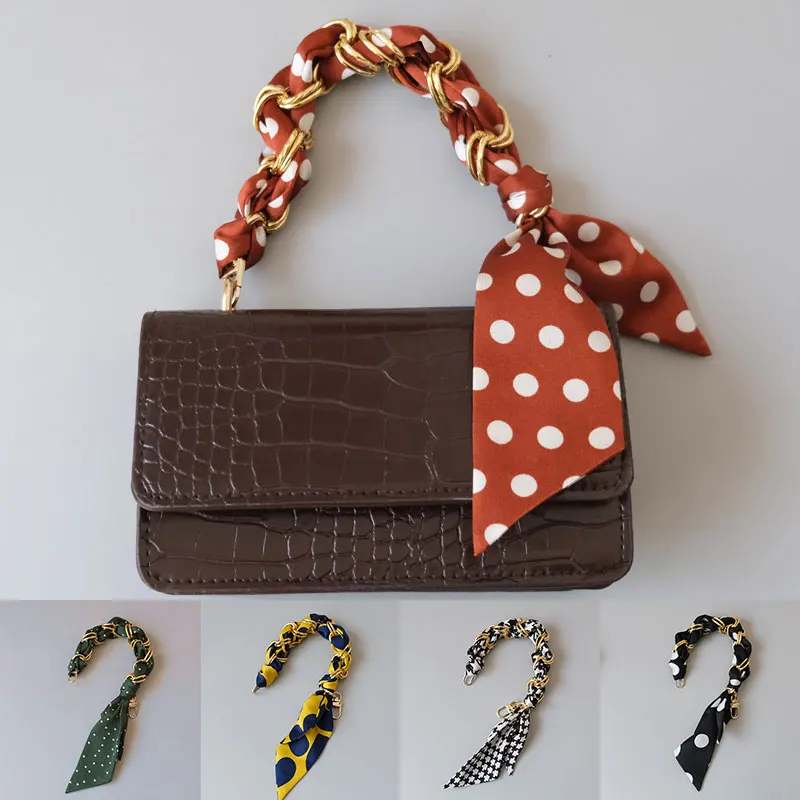 New Fashion Spring Summer Woman Handbag Accessory Part Chains Detachable Replacement Red Dot Silk Scarve Strap Women DIY Chain
New Fashion Spring Summer Woman Handbag Accessory Part Chains Detachable Replacement Red Dot Silk Scarve Strap Women DIY Chain