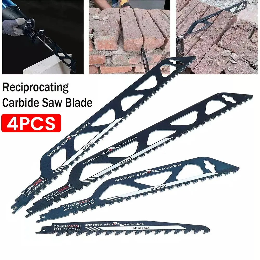 Reciprocating Saw Blade For Cutting Concrete Red Brick Stone Masonry Saber Carbide Saw Blade S3243HM/S2243HM/S1243HM/S0243HM
Reciprocating Saw Blade For Cutting Concrete Red Brick Stone Masonry Saber Carbide Saw Blade S3243HM/S2243HM/S1243HM/S0243HM