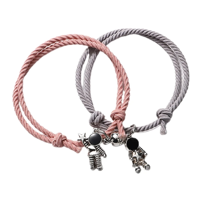 2Pcs/set Cute Astronaut Magnetic Couple Bracelet Adjustable Creative Friendship Rope Relationship Distance Mutual Attraction Mat
2Pcs/set Cute Astronaut Magnetic Couple Bracelet Adjustable Creative Friendship Rope Relationship Distance Mutual Attraction Mat