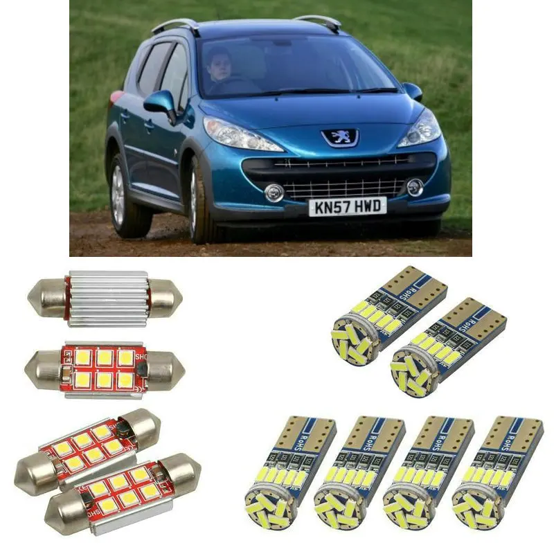 Светильник для peugeot 207 saloon sw wk estate автомобильные аксессуары освещение номерного