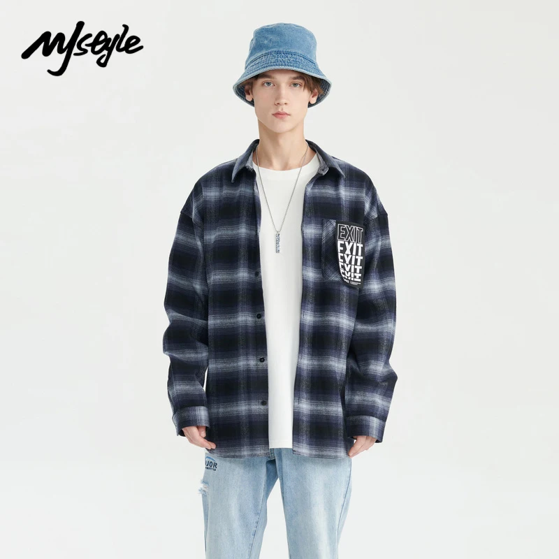 Мужская рубашка в клетку MJstyle, темно-синяя куртка с длинными рукавами и карманами, одежда для мужчин, осень 2021
Мужская рубашка в клетку MJstyle, темно-синяя куртка с длинными рукавами и карманами, одежда для мужчин, осень 2021