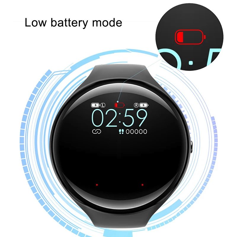 Беспроводные наушники 2 в 1 наручные часы TWS Bluetooth-совместимая гарнитура