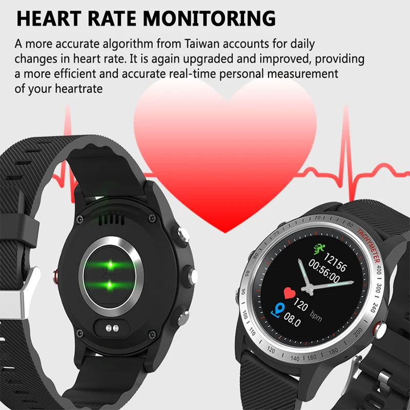 

Heart Rate Smart Watch Men Bluetooth call Smart wristband 1.2 inch big screen bracelet waterproof Pedometer Smart watch pk l7 l5