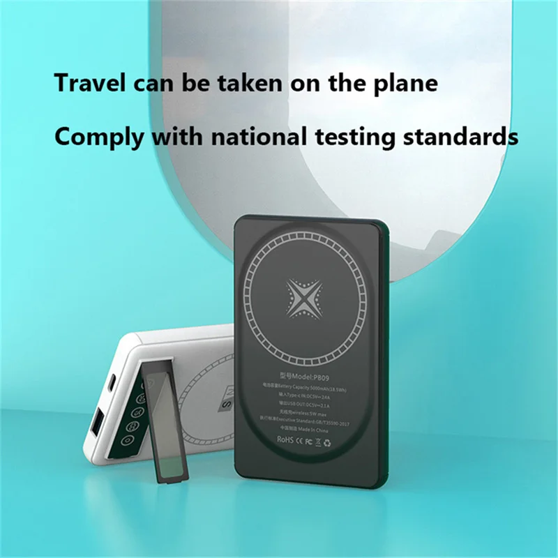 Ultra-Thin Magnetic Wireless powerbank Charger With stand For iphone 12 13 pro Max Power Bank Portable External Battery 5000mAh
Ultra-Thin Magnetic Wireless powerbank Charger With stand For iphone 12 13 pro Max Power Bank Portable External Battery 5000mAh