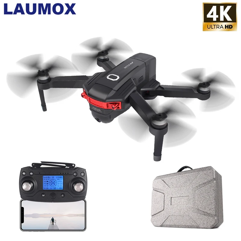 LAUMOX W11 gps Дрон с 5G wifi 4 K/720 P FPV двойная камера бесщеточный двигатель оптический