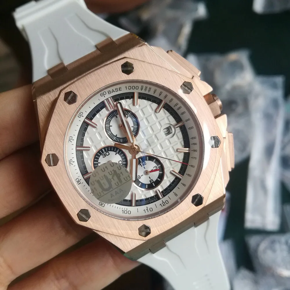 Automatic luxury watch Open back royal oak small dial work button available men 44mm sweeping movement OFFSHORE reloj hombre
Automatic luxury watch Open back royal oak small dial work button available men 44mm sweeping movement OFFSHORE reloj hombre
