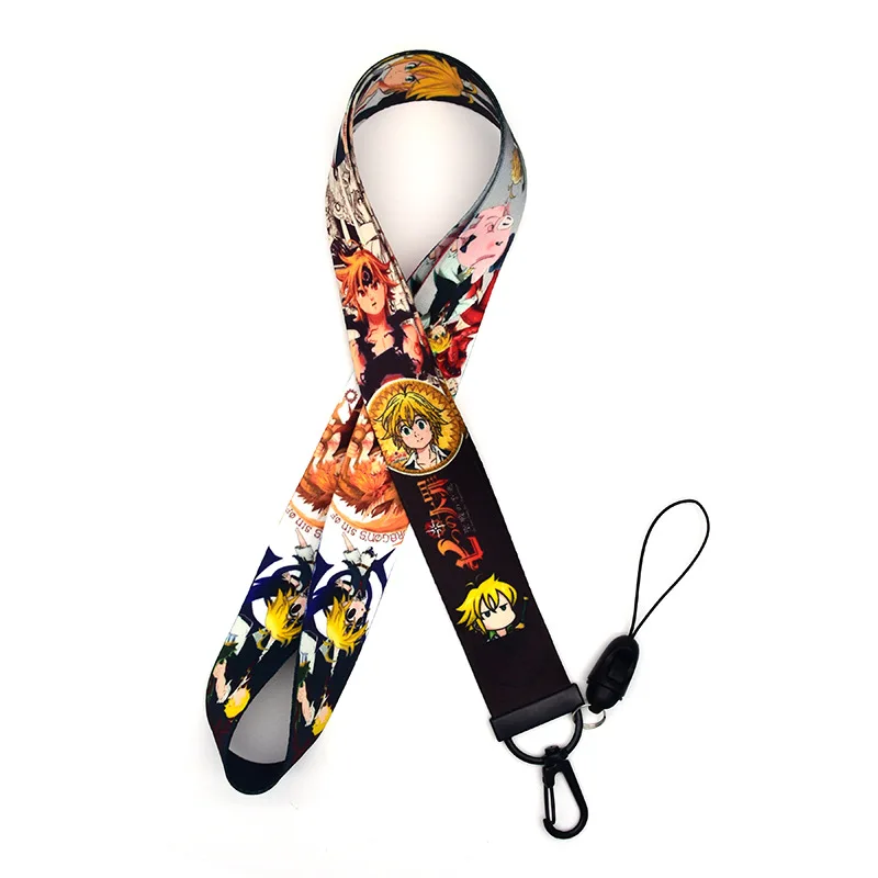 Аниме The Seven Deadly Sins Lanyard брелок Nanatsu no Taizai Мобильный телефон Веревка ID шнурок для