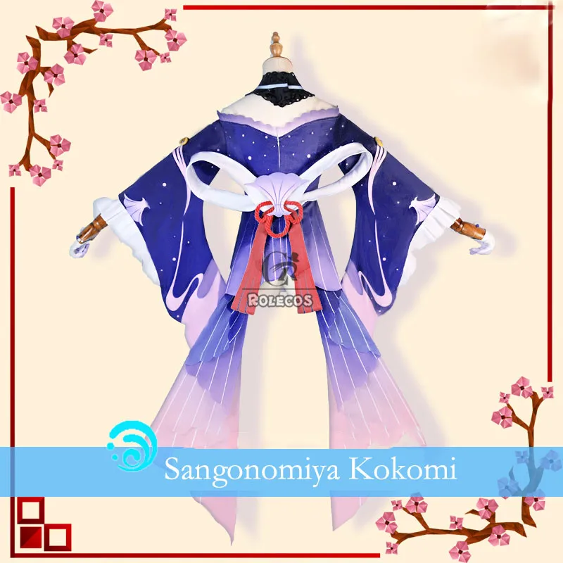 Костюм для косплея ROLECOS Game Genshin Impact Kokomi костюм Sangonomiya сексуальное женское платье