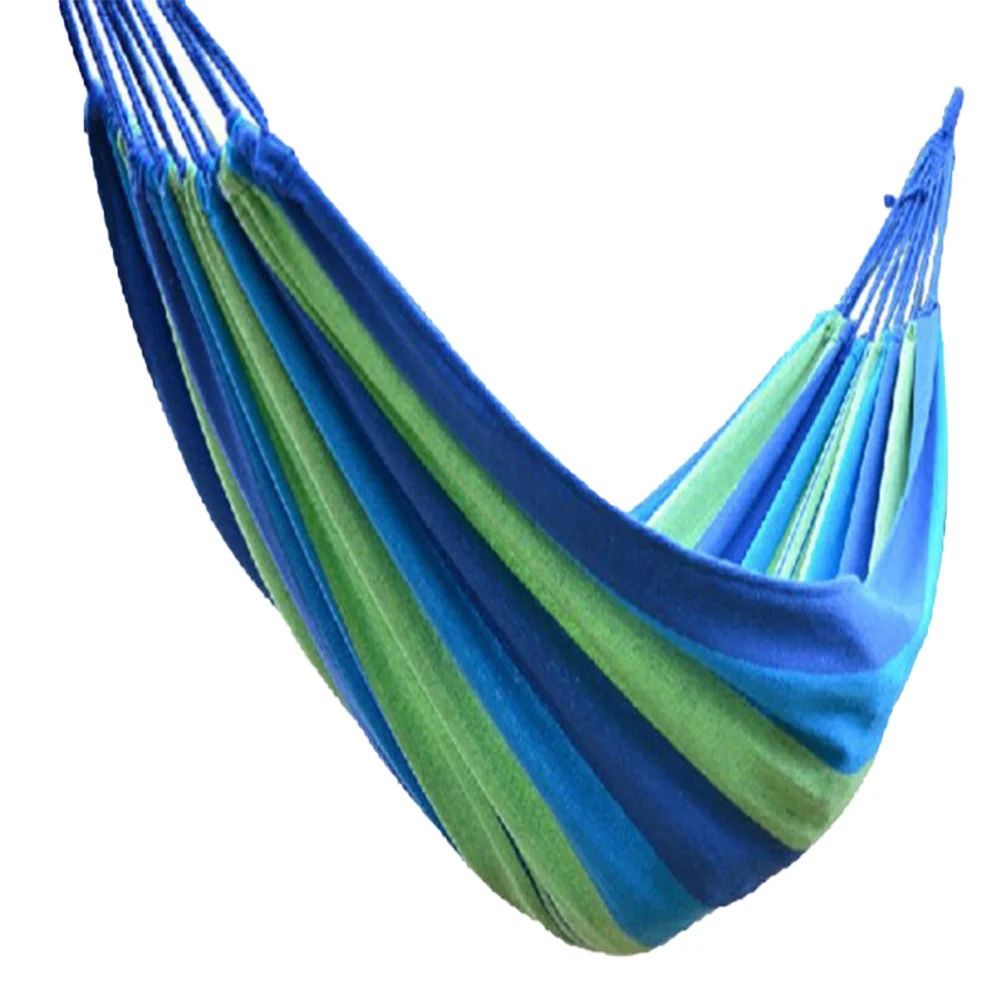 Outdoor Camping Striped Hammock Canvas Hammock Swing Garden Swing Hammock Outdoor Camping Hanging Chair (European Blue)
Outdoor Camping Striped Hammock Canvas Hammock Swing Garden Swing Hammock Outdoor Camping Hanging Chair (European Blue)