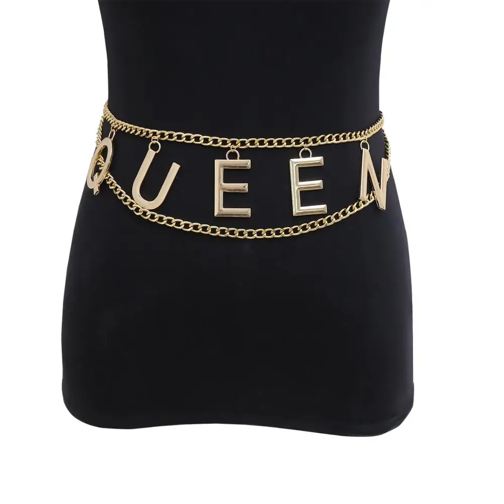 Gypsy QUEEN Letter Belly Waist Chain Jean Dress Accessories Punk Unique India Metal Love Belt Body Jewelry for Women Party Gift
Gypsy QUEEN Letter Belly Waist Chain Jean Dress Accessories Punk Unique India Metal Love Belt Body Jewelry for Women Party Gift