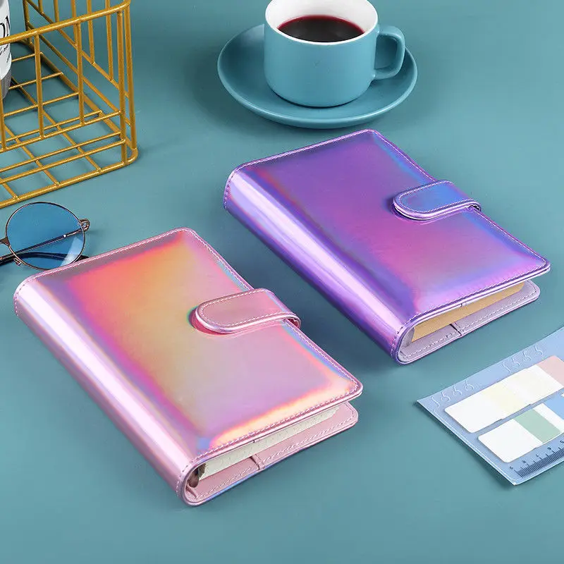 2021 laser colorful macarons 6 holes A5 binder notebook girl heart PVC business A6 hand account notebook Replaceable inner core
2021 laser colorful macarons 6 holes A5 binder notebook girl heart PVC business A6 hand account notebook Replaceable inner core