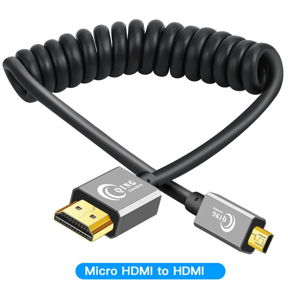 Micro HDMI to HDMI Cable 2.0 3D 4K Male to Male High Speed Spring Micro HDMI Cable for GoPro Projector HD TV Camera Micro HDMI
Micro HDMI to HDMI Cable 2.0 3D 4K Male to Male High Speed Spring Micro HDMI Cable for GoPro Projector HD TV Camera Micro HDMI