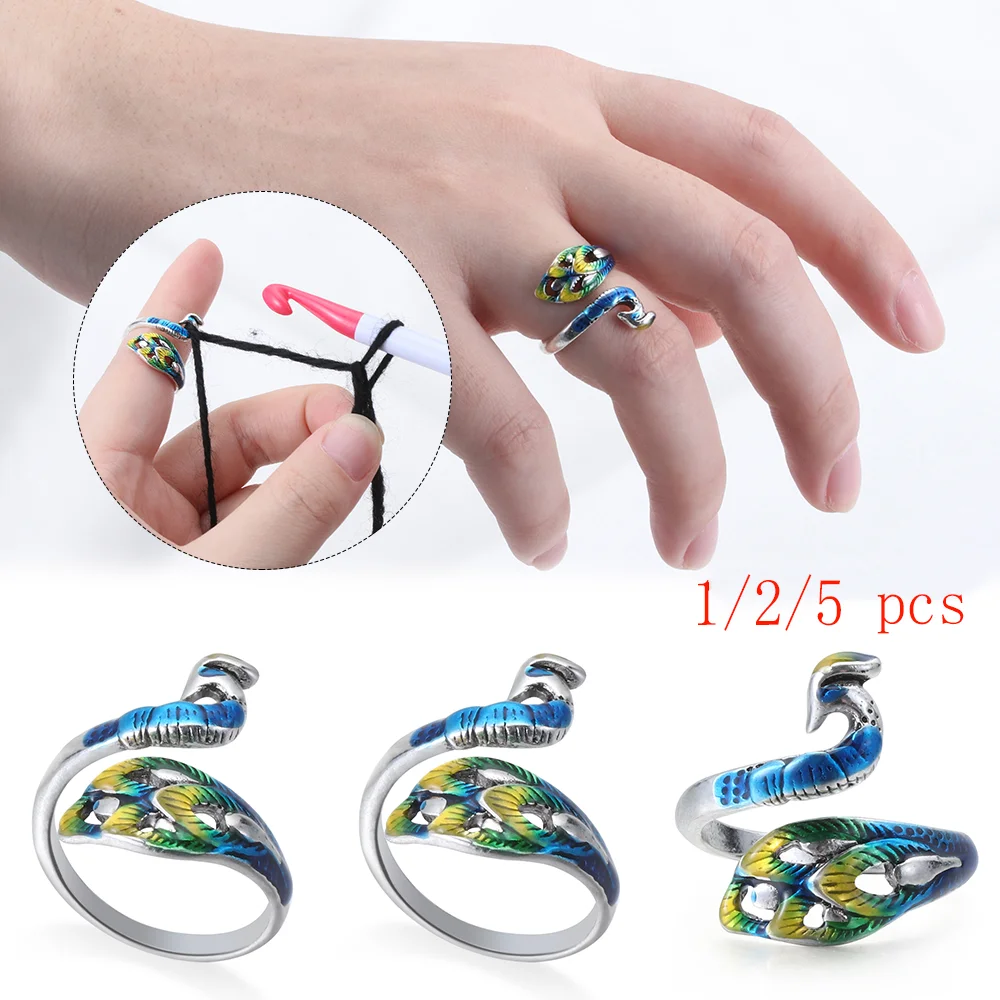 1/2/5 Pcs Hot Peacock Shape Knitting Loop Crochet Loop Knitting Accessories Adjustable Knitting Ring Finger Wear Thimble Tools
1/2/5 Pcs Hot Peacock Shape Knitting Loop Crochet Loop Knitting Accessories Adjustable Knitting Ring Finger Wear Thimble Tools