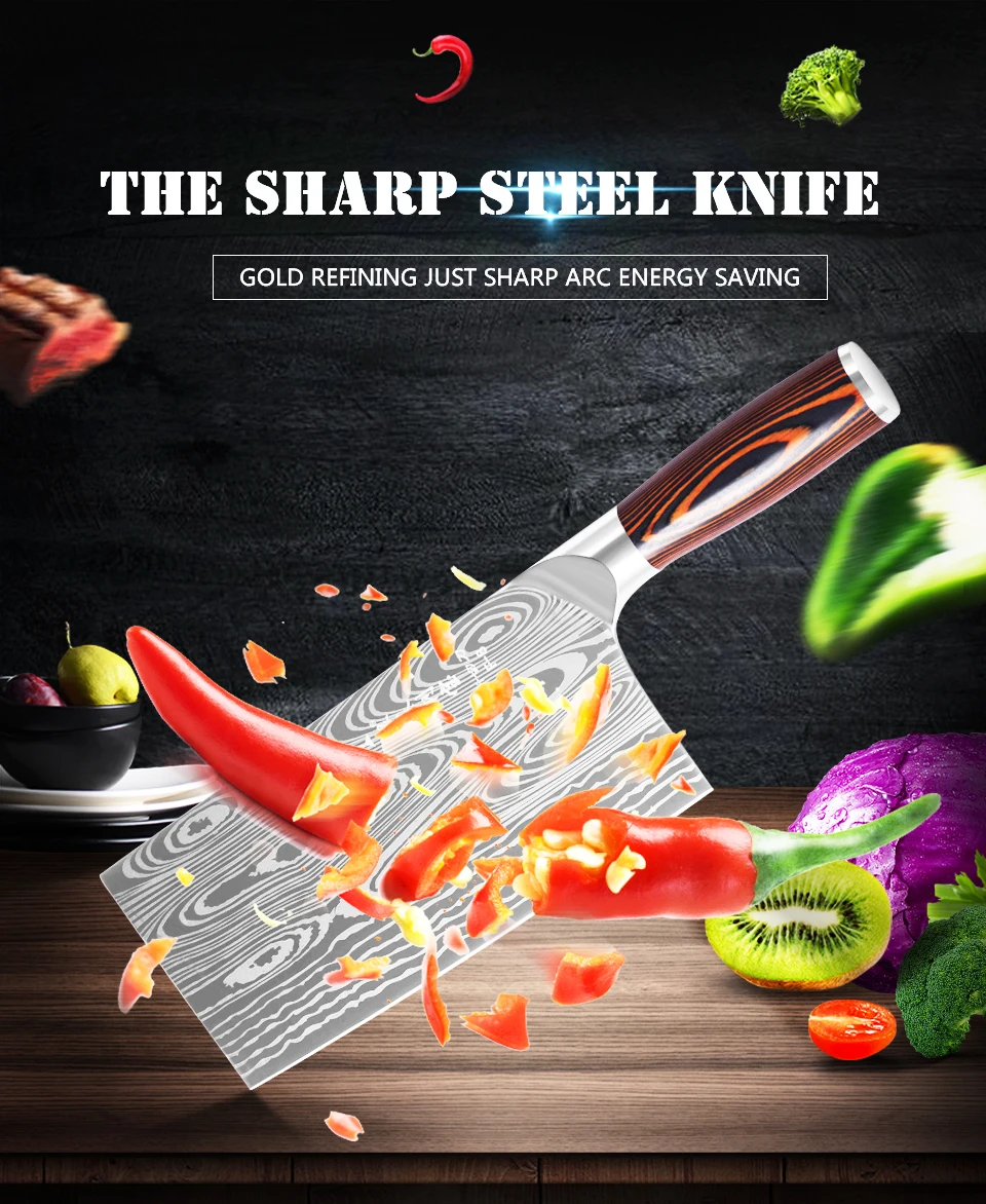 Deng knife High-grade handmade forged blade carbon steel kitchen knife Chinese chef knife vegetable cleaver kitchen Colour wood
Deng knife High-grade handmade forged blade carbon steel kitchen knife Chinese chef knife vegetable cleaver kitchen Colour wood