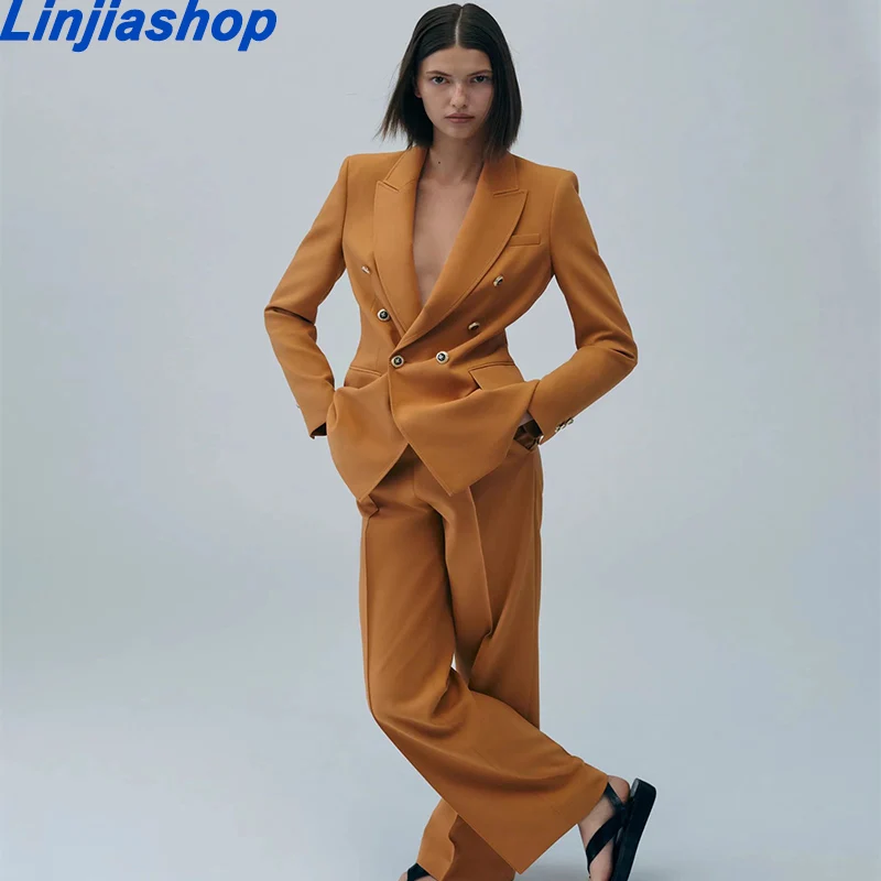 Women Autumn New Fashion Long Double Breasted Blazer Coat Vintage Long Sleeve Pockets Female Outerwear Chic
Women Autumn New Fashion Long Double Breasted Blazer Coat Vintage Long Sleeve Pockets Female Outerwear Chic