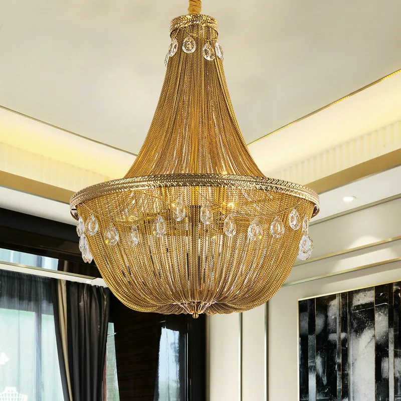 Luxury Gold Tassel Led E14 Pendant Lights D60cm K9 Crystal Lustre Led Suspend Lamp Living Room Adjustable Hanging Lamp Fixtures
Luxury Gold Tassel Led E14 Pendant Lights D60cm K9 Crystal Lustre Led Suspend Lamp Living Room Adjustable Hanging Lamp Fixtures