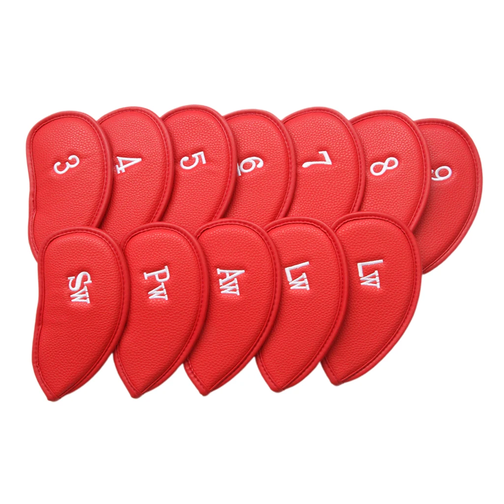 12pcs Golf Club Irons Covers - Deluxe PU Leather Golf Iron Head Cover Headcovers Set - Universal fit - 2 Colors to Choose
12pcs Golf Club Irons Covers - Deluxe PU Leather Golf Iron Head Cover Headcovers Set - Universal fit - 2 Colors to Choose