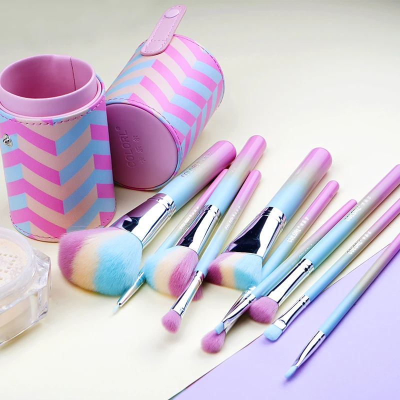 5/7/10Pc Rainbow Makeup Brush Set Make Up Tools Kits With PU Bag For Eyeshadow Eyeliner Cosmetic Brushes Soft Synthetic Hair
5/7/10Pc Rainbow Makeup Brush Set Make Up Tools Kits With PU Bag For Eyeshadow Eyeliner Cosmetic Brushes Soft Synthetic Hair