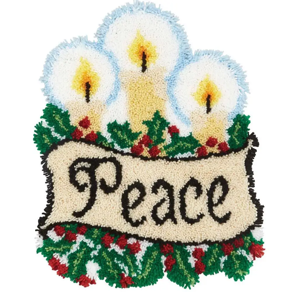 Peace DIY Latch Hook Kits Rug 3D Printed Canvas Includes Accessories Home Decor Needle for Carpet Embroidery
Peace DIY Latch Hook Kits Rug 3D Printed Canvas Includes Accessories Home Decor Needle for Carpet Embroidery